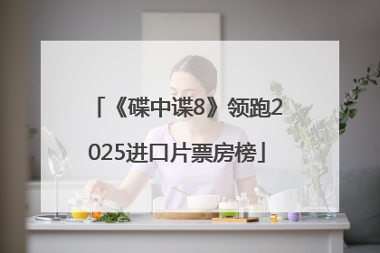 《碟中谍8》领跑2025进口片票房榜