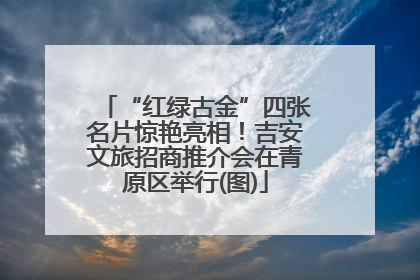 “红绿古金”四张名片惊艳亮相！吉安文旅招商推介会在青原区举行(图)