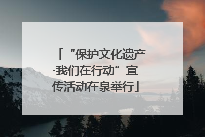 “保护文化遗产·我们在行动”宣传活动在泉举行