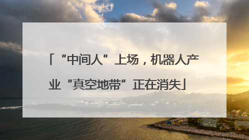 “中间人”上场，机器人产业“真空地带”正在消失