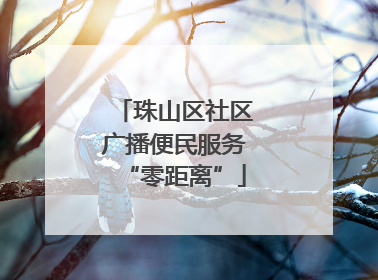 珠山区社区广播便民服务“零距离”