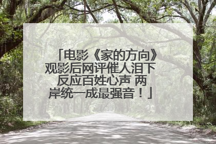 电影《家的方向》观影后网评催人泪下 反应百姓心声 两岸统一成最强音！