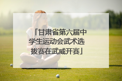 甘肃省第六届中学生运动会武术选拔赛在武威开赛