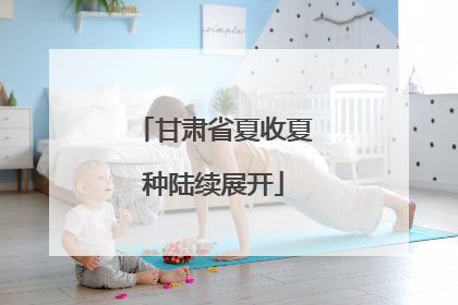 甘肃省夏收夏种陆续展开