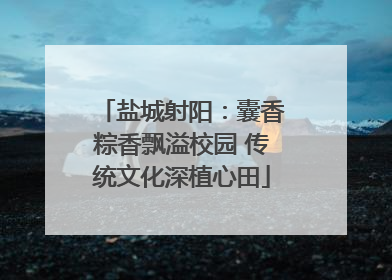 盐城射阳：囊香粽香飘溢校园 传统文化深植心田