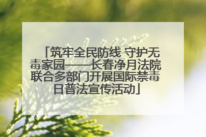 筑牢全民防线 守护无毒家园——长春净月法院联合多部门开展国际禁毒日普法宣传活动