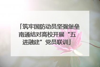 筑牢国防动员坚强堡垒 南通结对高校开展“五进融建”党员联训