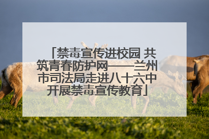 禁毒宣传进校园 共筑青春防护网——兰州市司法局走进八十六中开展禁毒宣传教育