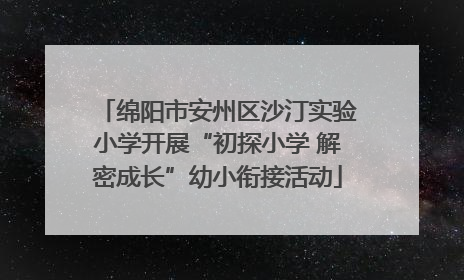 绵阳市安州区沙汀实验小学开展“初探小学 解密成长”幼小衔接活动