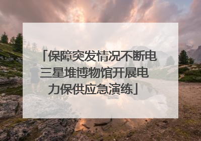 保障突发情况不断电 三星堆博物馆开展电力保供应急演练