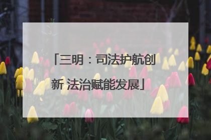 三明：司法护航创新 法治赋能发展