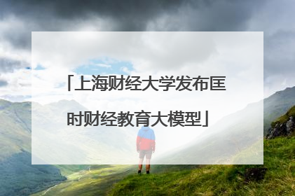 上海财经大学发布匡时财经教育大模型