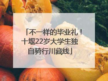 不一样的毕业礼！十堰22岁大学生独自骑行川藏线