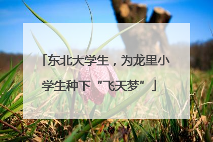 东北大学生，为龙里小学生种下“飞天梦”