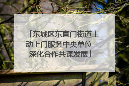 东城区东直门街道主动上门服务中央单位 深化合作共谋发展