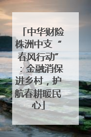 中华财险株洲中支“春风行动”：金融消保进乡村，护航春耕暖民心