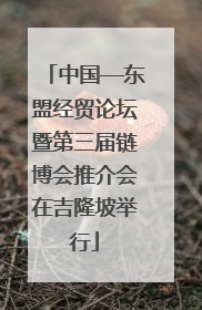 中国—东盟经贸论坛暨第三届链博会推介会在吉隆坡举行