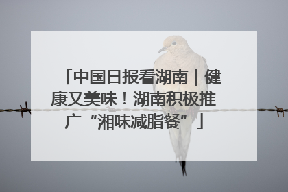 中国日报看湖南｜健康又美味！湖南积极推广“湘味减脂餐”