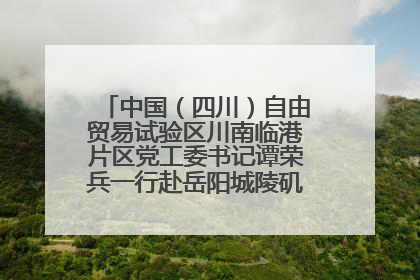 中国（四川）自由贸易试验区川南临港片区党工委书记谭荣兵一行赴岳阳城陵矶综保区考察