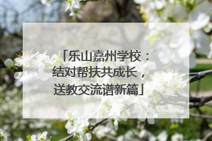 乐山嘉州学校：结对帮扶共成长，送教交流谱新篇