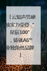 云知声凭硬核实力荣登“星辰100”，铸就AI产业独角兽品牌