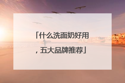 什么洗面奶好用，五大品牌推荐