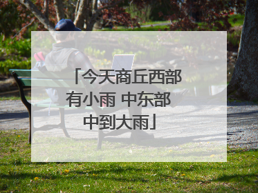 今天商丘西部有小雨 中东部中到大雨