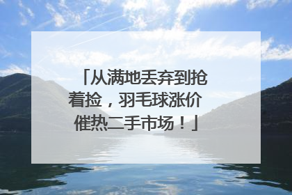 从满地丢弃到抢着捡，羽毛球涨价催热二手市场！
