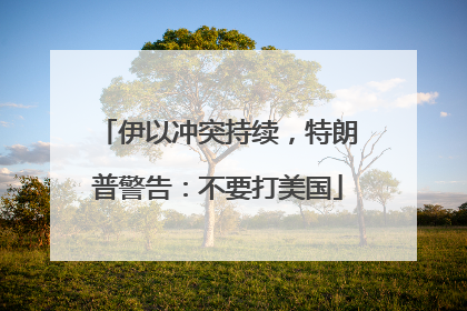 伊以冲突持续，特朗普警告：不要打美国