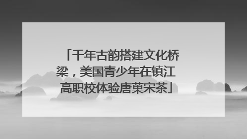 千年古韵搭建文化桥梁，美国青少年在镇江高职校体验唐菓宋茶