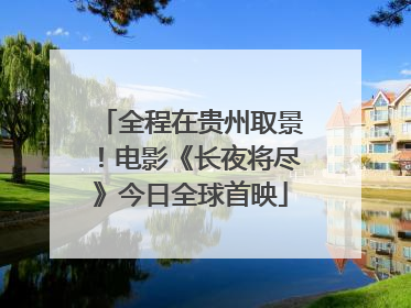 全程在贵州取景！电影《长夜将尽》今日全球首映