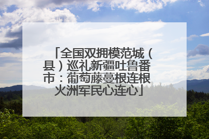 全国双拥模范城（县）巡礼新疆吐鲁番市：葡萄藤蔓根连根 火洲军民心连心