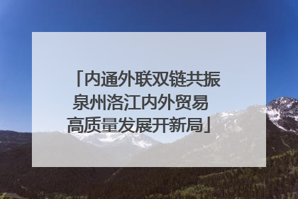 内通外联双链共振 泉州洛江内外贸易高质量发展开新局