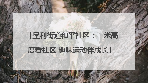 垦利街道和平社区：一米高度看社区 趣味运动伴成长