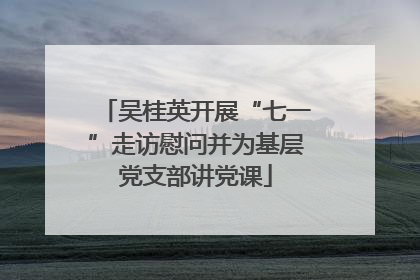吴桂英开展“七一”走访慰问并为基层党支部讲党课