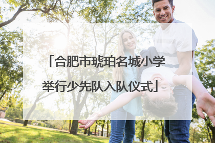 合肥市琥珀名城小学举行少先队入队仪式