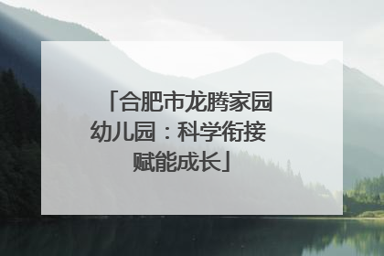 合肥市龙腾家园幼儿园：科学衔接 赋能成长