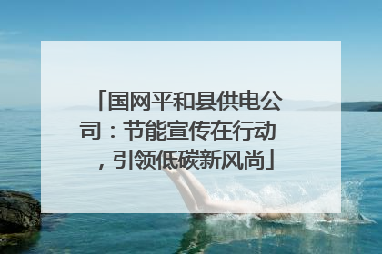 国网平和县供电公司：节能宣传在行动，引领低碳新风尚