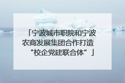 宁波城市职院和宁波农商发展集团合作打造“校企党建联合体”