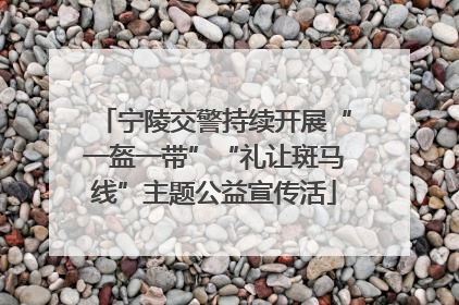 宁陵交警持续开展“一盔一带”“礼让斑马线”主题公益宣传活