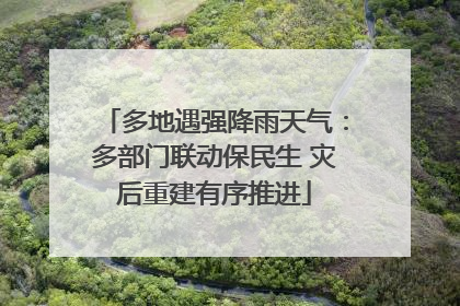 多地遇强降雨天气：多部门联动保民生 灾后重建有序推进