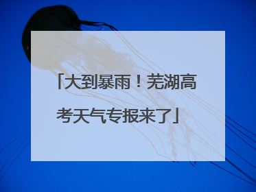 大到暴雨！芜湖高考天气专报来了