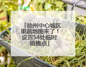 德州中心城区果蔬地图来了！设置54处临时销售点