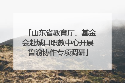 山东省教育厅、基金会赴城口职教中心开展鲁渝协作专项调研