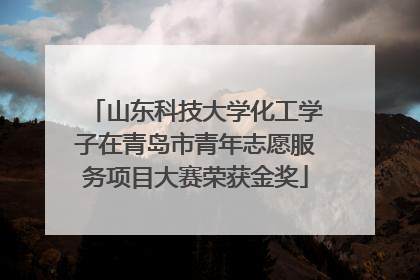 山东科技大学化工学子在青岛市青年志愿服务项目大赛荣获金奖