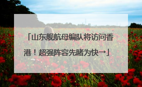山东舰航母编队将访问香港！超强阵容先睹为快→