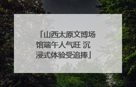 山西太原文博场馆端午人气旺 沉浸式体验受追捧