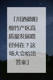 川酒德阳绵竹产区高质量发展路径何在？这场大会给出答案