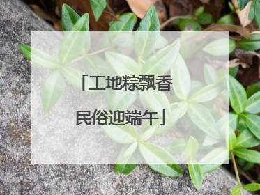 工地粽飘香 民俗迎端午