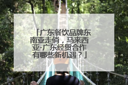 广东餐饮品牌东南亚走俏，马来西亚-广东经贸合作有哪些新机遇？